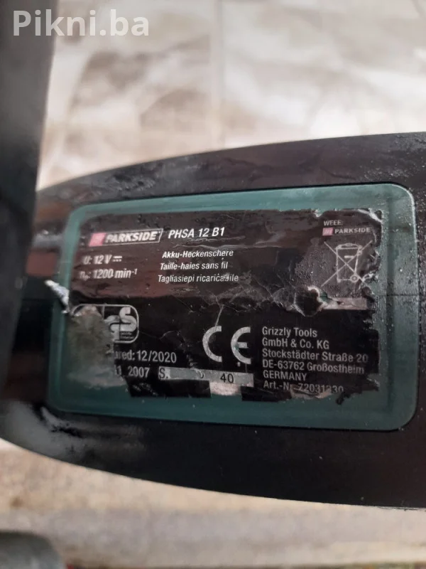 Parkside Akumulatorski Trimer za Živicu PHSA 12 B1 (12V) - Ogradu