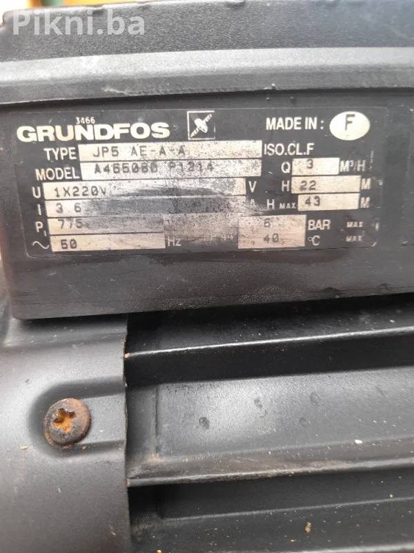 Grundfos JP5 AE-AA hidrofor hidropak pumpa za vodu elektro motor