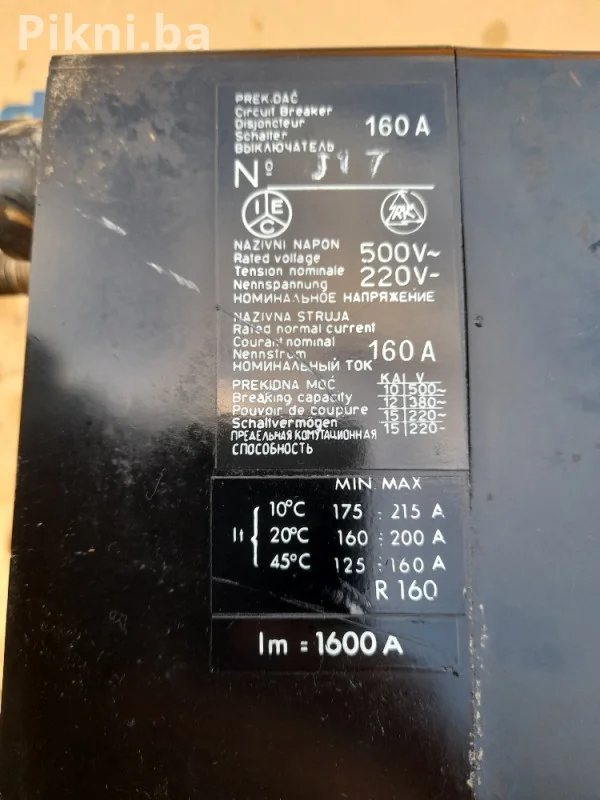 INDUSTRIJSKI PREKIDAČ J 17 - 160A - POUZDAN KONTAKTOR SKLOPKA