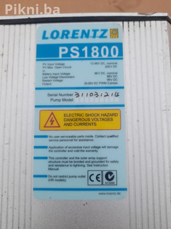 Solarni kontroler solarne pumpe sisteme rolentz ps1800