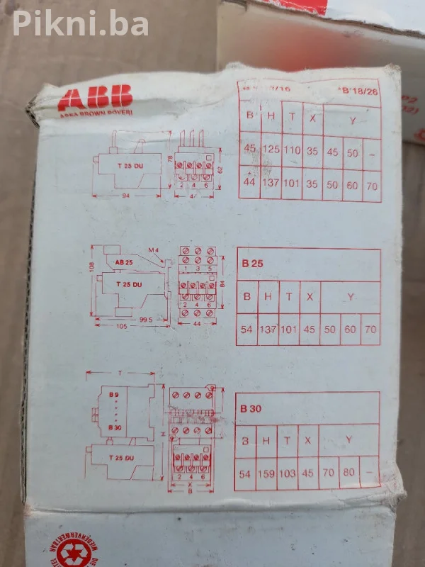 NOVO: ABB Termički Relej T25 DU (2.2 3.1 A) za Zaštitu Motora