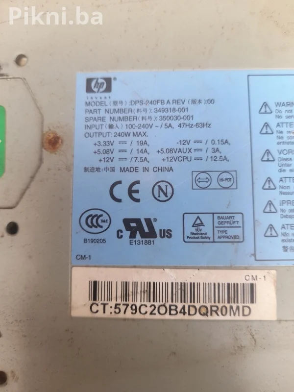 HP Napajanje za Računar 240W (DPS-240FB A) napojna jedinica
