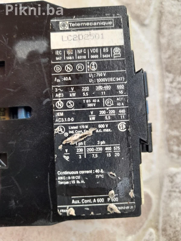 Kontaktor Telemecaniquje 40A 220v sklopka prekidac