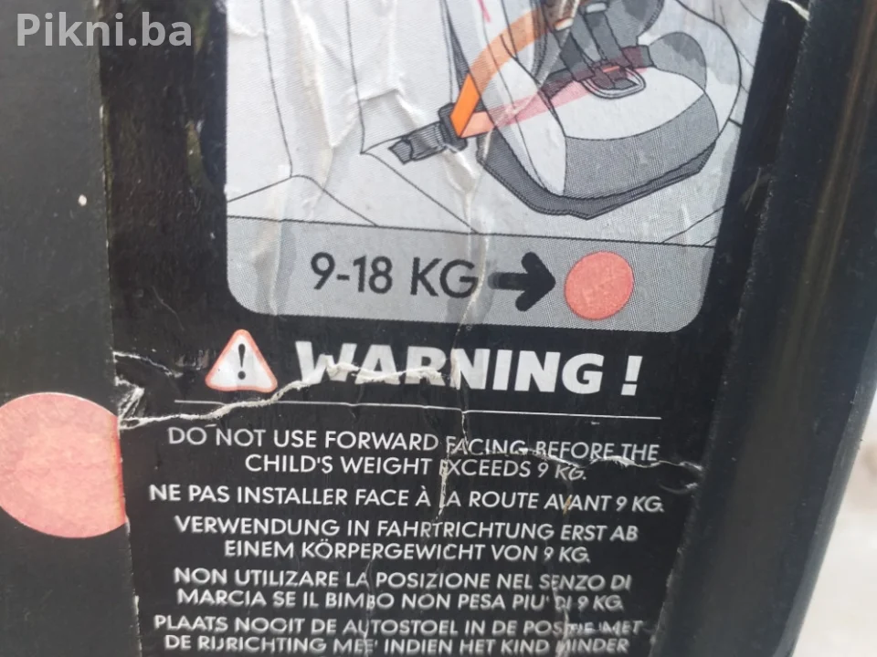 Auto sjedalica NANIA 9-18kg sjedište za djecu 50 KM