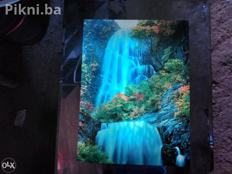Dekorativna Svjetleća Slika (Light Box) - Vodopad