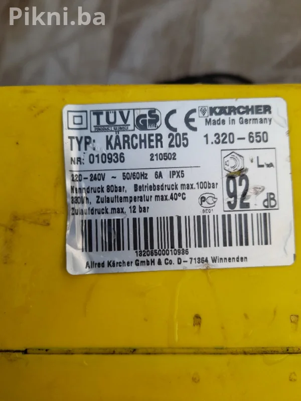 Wap karcher 205 visokotlacni perac kerher pranje