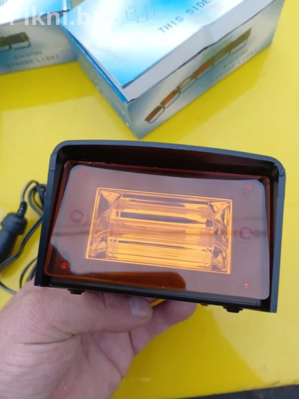HIT PONUDA! Mini Stroboskop/Rotacija Lampe NARANDŽASTA/ŽUTA 12v