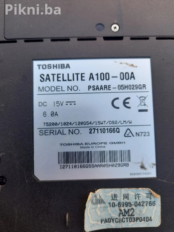 Toshiba Satellite A100-906 (PSAA9E) - ZA DIJELOVE