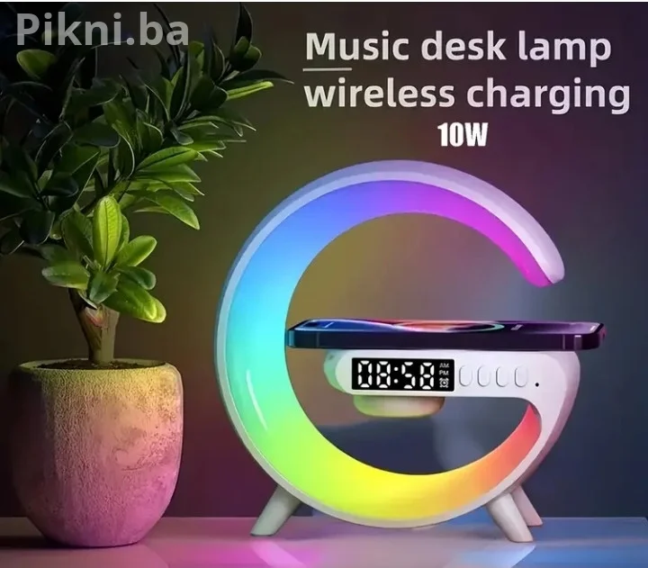 G-Lamp Pametna RGB Lampa | Bluetooth Zvučnik | Bežično Punjenje