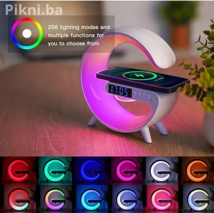 G-Lamp Pametna RGB Lampa | Bluetooth Zvučnik | Bežično Punjenje