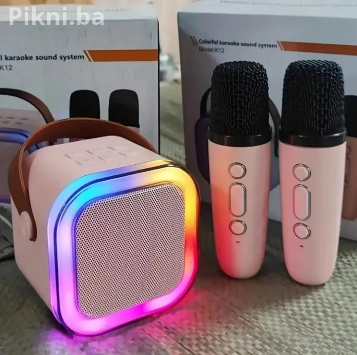 Karaoke Bluetooth Set | Zvučnik + 2 Bežična Mikrofona | Novo