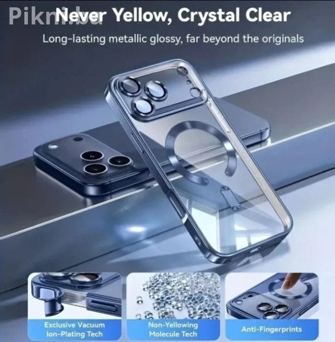 Luxury Frosted Magnetic Maska za iPhone 17 Pro Max / Crna Mat