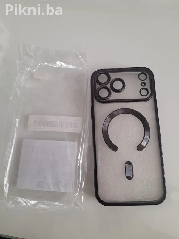 Luxury Frosted Magnetic Maska za iPhone 17 Pro Max / Crna Mat