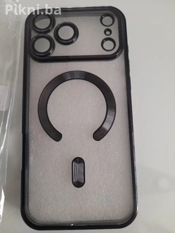 Luxury Frosted Magnetic Maska za iPhone 17 Pro Max / Crna Mat