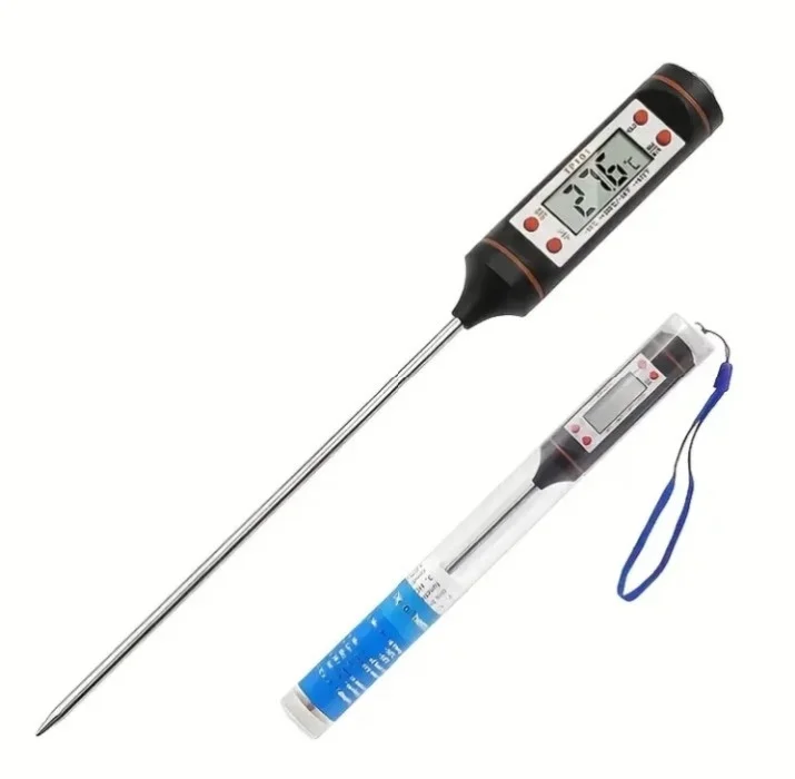 NOVI Digitalni Kuhinjski Termometar TP-101 (Crni) - Za Meso, Rošt
