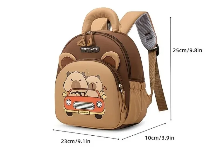 HIT! Ruksak KAPIBARA u autu - Novo / Za vrtić (25 cm)