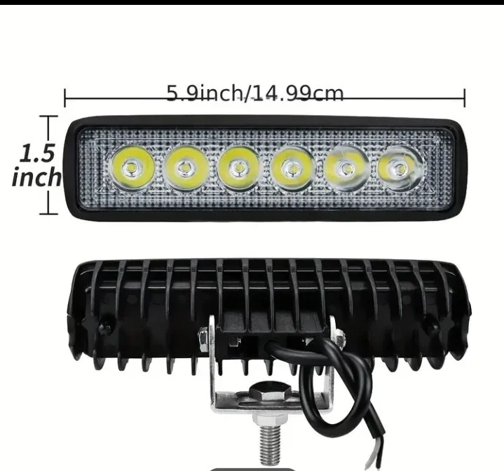 LED Radno Svjetlo 12V-24V / 18W (6 LED) za Traktor, Bager, Kamion
