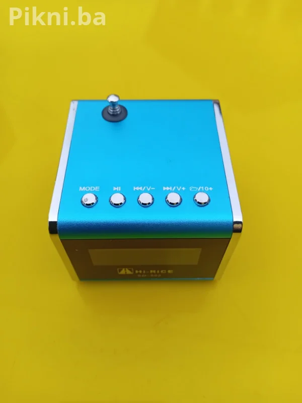 Plavi Mini Hi-Fi Zvučnik / Radio / Alarm HI-RICE SD-502 (Metalno