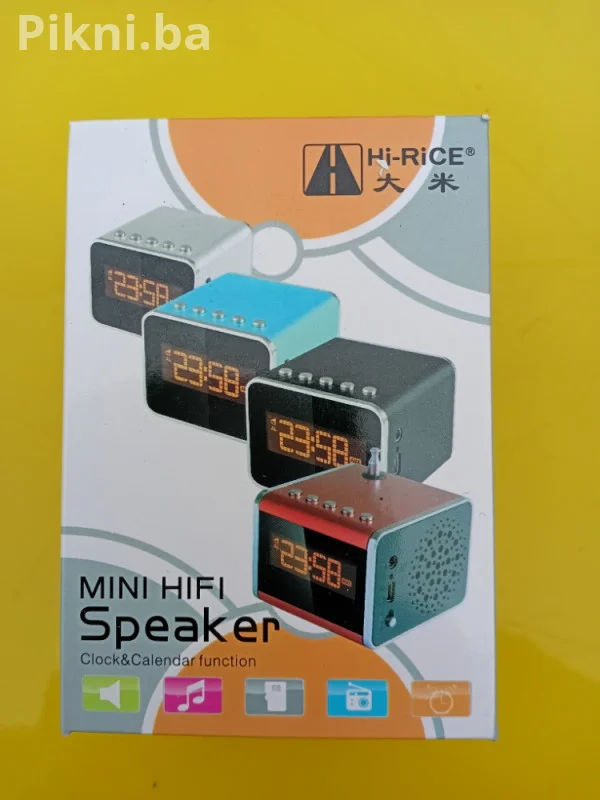 Plavi Mini Hi-Fi Zvučnik / Radio / Alarm HI-RICE SD-502 (Metalno
