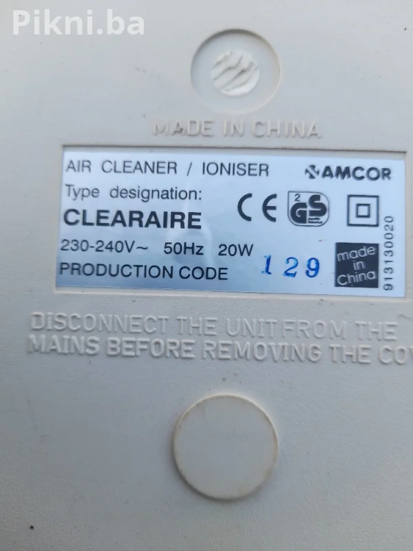 Jonizator pročišćivač zraka ventilator