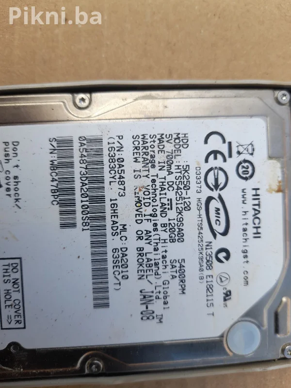 Dijelovi za laptop Acer Extensa 5220 / 5620 (Ekran, HDD, RAM)