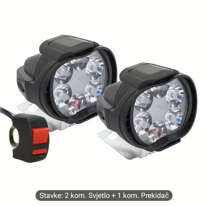 NOVO! Dva 6-LED Pomoćna Svjetla 12V-30V + PREKIDAČ -TOP CIJENA 30