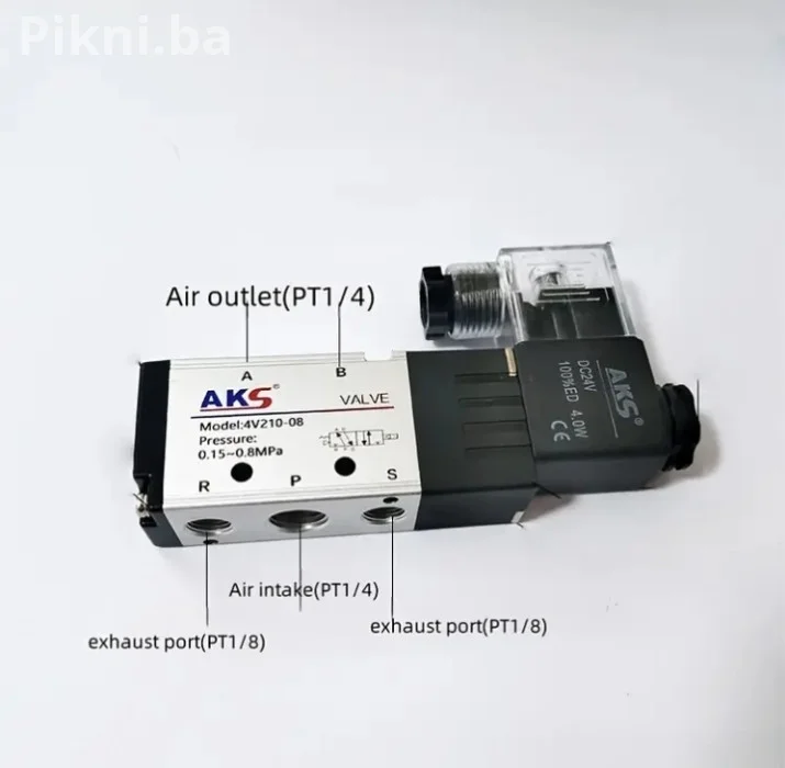 NOVO! Industrijski Pneumatski Solenoidni Ventil 5 2 - 220V 24v 12 50 KM