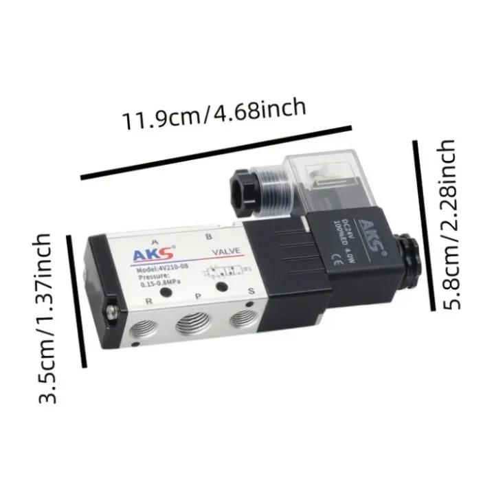 NOVO! Industrijski Pneumatski Solenoidni Ventil 5 2 - 220V 24v 12 50 KM