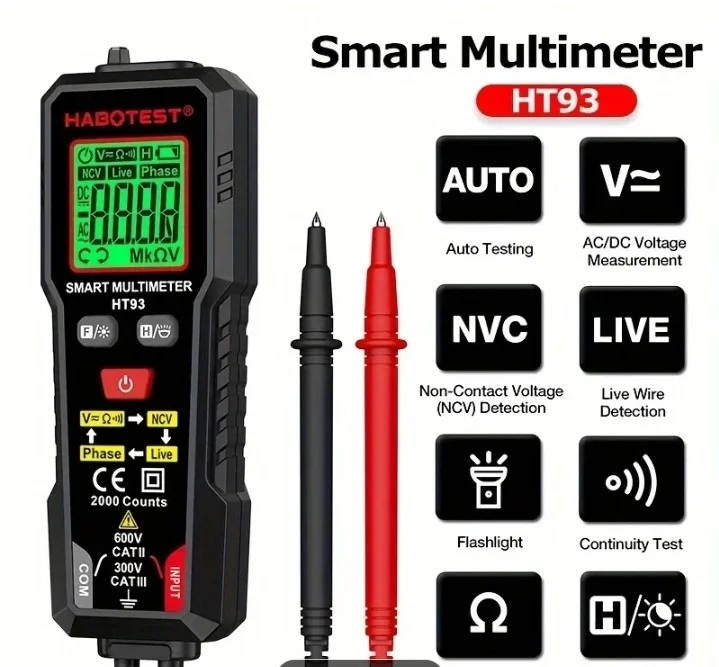 Smart Digitalni Multimetar HT93 - NOVO - Automatski