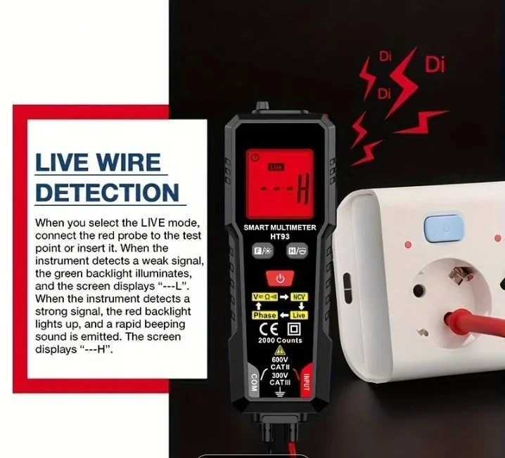 Smart Digitalni Multimetar HT93 - NOVO - Automatski