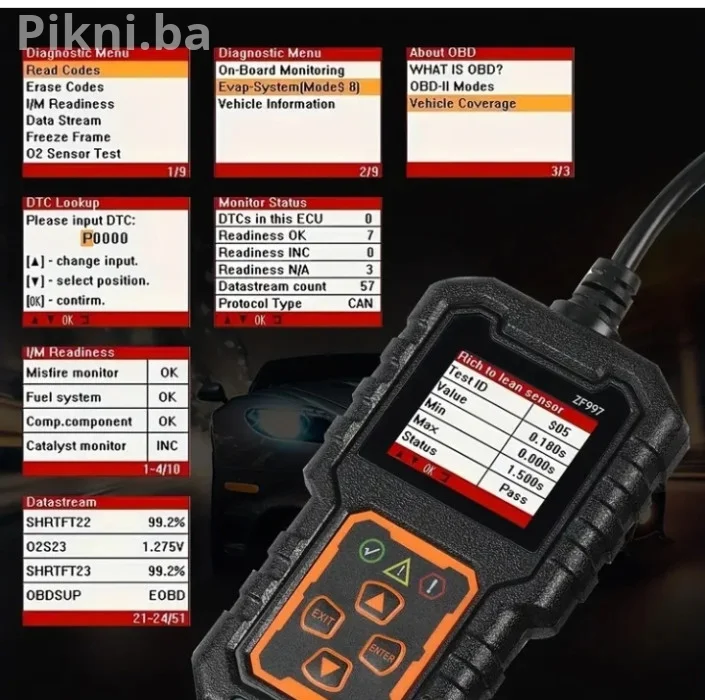 PROFESIONALNI OBD2 Dijagnostički Skener ZF997 - Dijagnostika auta