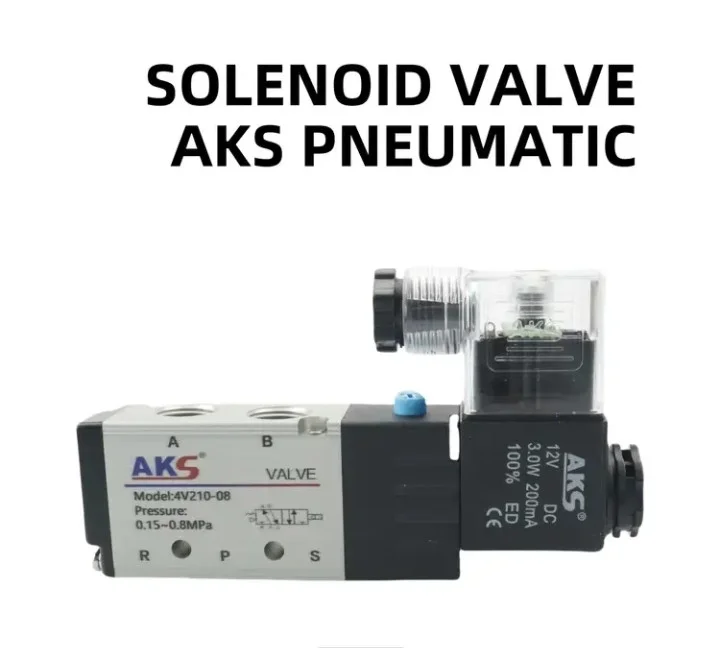 NOVO! Vrhunski Solenoidni Ventil AKS Pneumatik 4V210-08 (24V DC)