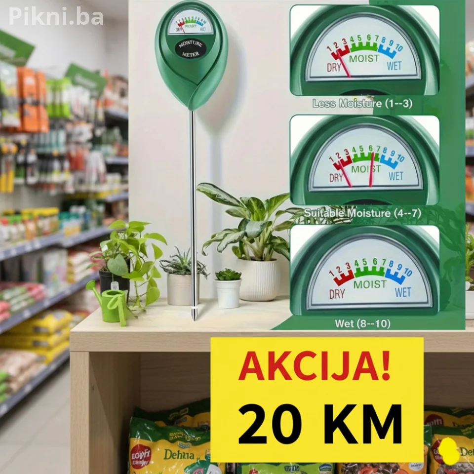 PROFESIONALNI MJERAČ VLAGE ZA BILJKE / VAŠA BAŠTA ĆE VAM BITI ZAH