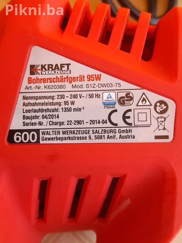 Masina za ostrenje burgija borera svrdla Made in AUSTRIJA