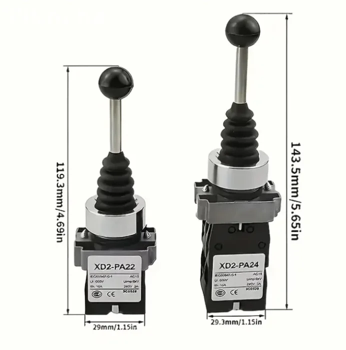 NOVO! Industrijski Joystick Prekidač (Džojstik) XD2-PA24 | 4 Pozi