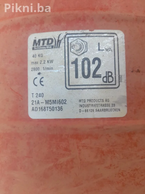 Zaštitni lim kopačice mtd freze motokultivator