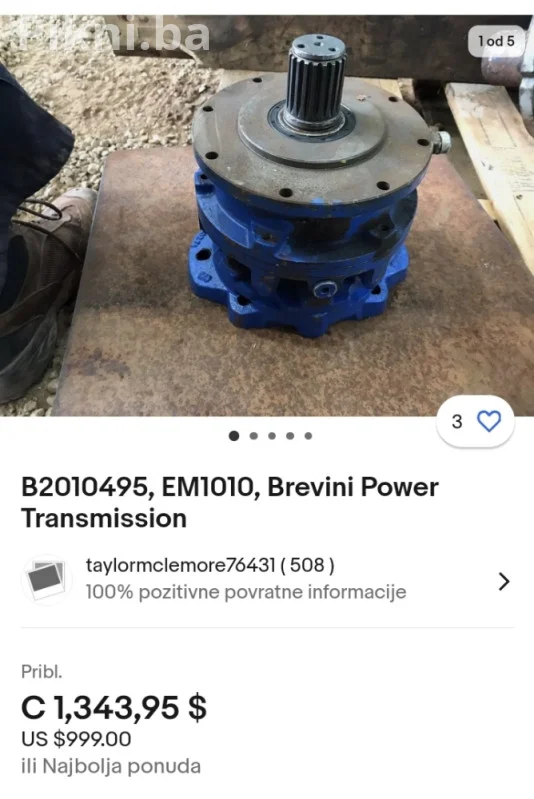 GOTOVO NOV! Brevini Hidro-Motor sa Reduktorom EM1010-80 (Samo 500