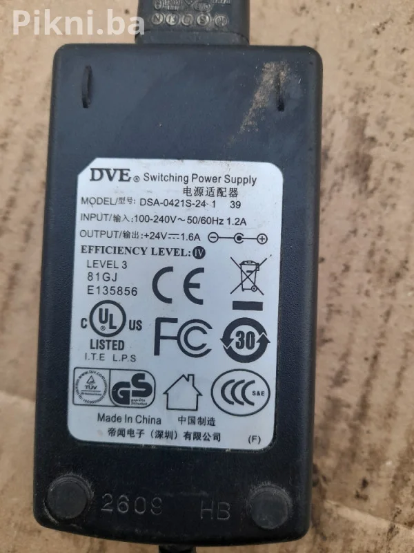 DVE adapter Napajanje 24V 1.6A (38W) - Model DSA-0421S-24-1 39 -