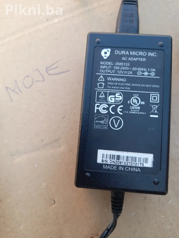 UNIVERZALNI AC ADAPTER (PUNJAČ) DURA MICRO INC. 12V 2A - 100% ISP