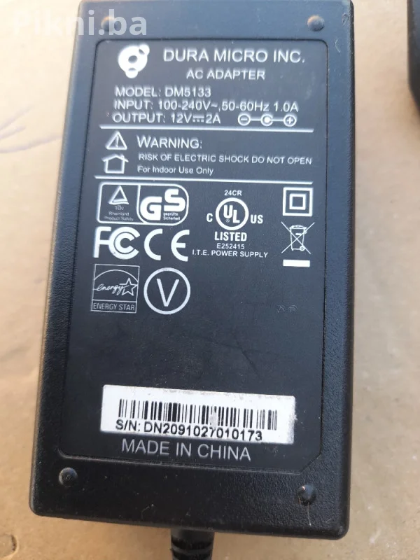 UNIVERZALNI AC ADAPTER (PUNJAČ) DURA MICRO INC. 12V 2A - 100% ISP