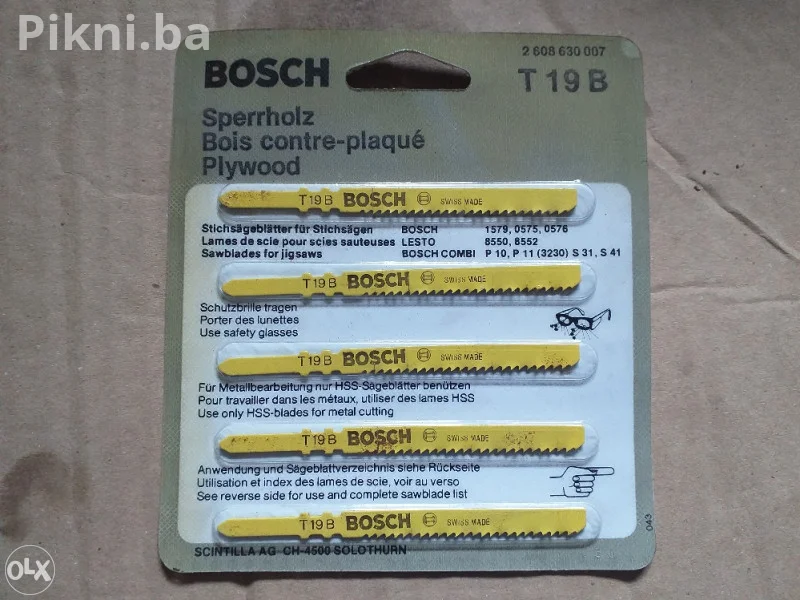 Listici ubodna pila lisiciji rep BOSCH T19B 5 komada