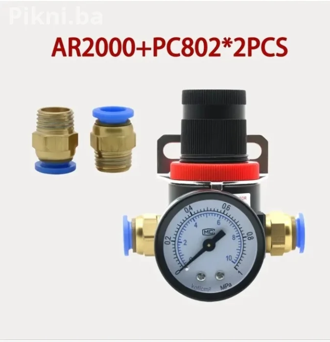 NOVI Pneumatski Regulator Pritiska AR2000 (1/4") - Set za Kompres