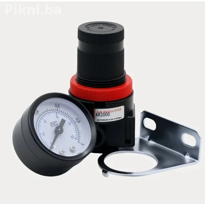 NOVI Pneumatski Regulator Pritiska AR2000 (1/4") - Set za Kompres