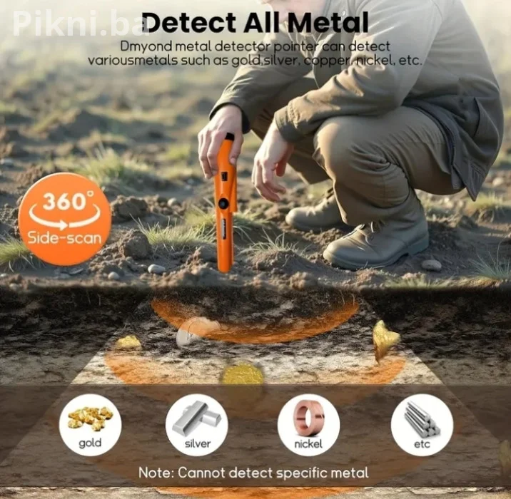 NOVO! PROFESIONALNI PINPOINTER METAL DETEKTOR (CRNI) Odličan za