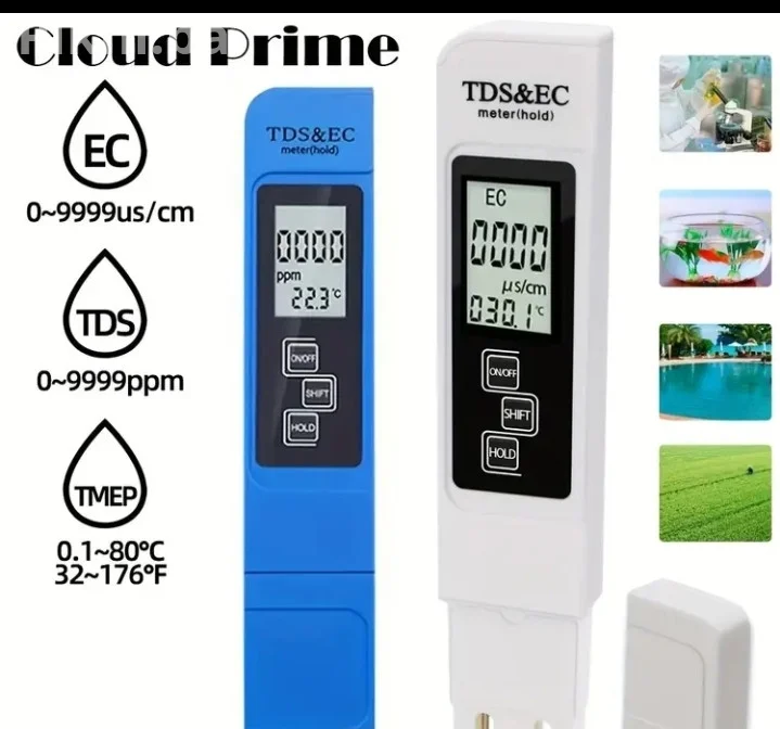 NOVO! 3-u-1 Digitalni TDS/EC Mjerač Kvalitete Vode (Termometar