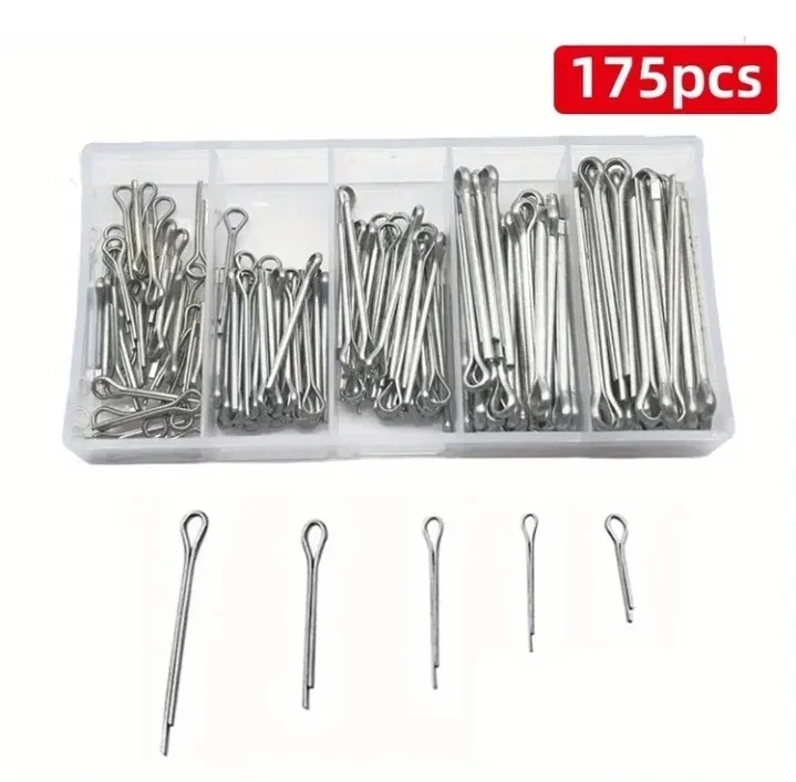 TOP PONUDA! Set 175x Čeličnih RASCJEPKA/OSIGURAČA (SPLIT-PIN) u P