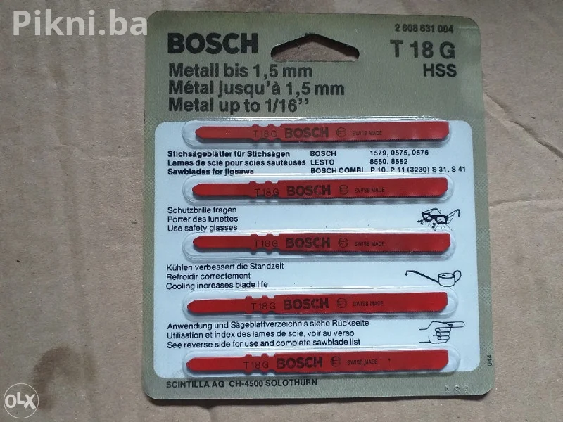 BRZA PRODAJA! NOVI BOSCH T 118 G HSS Listovi za Metal 5 kom