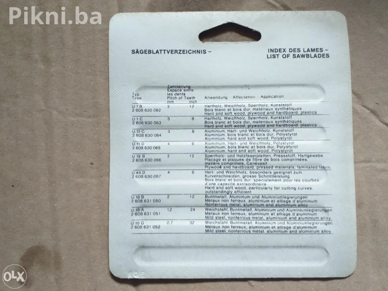 NOVO! LESTO U1B listovi za ubodnu pilu 5 kom- Drvo, Plastika,