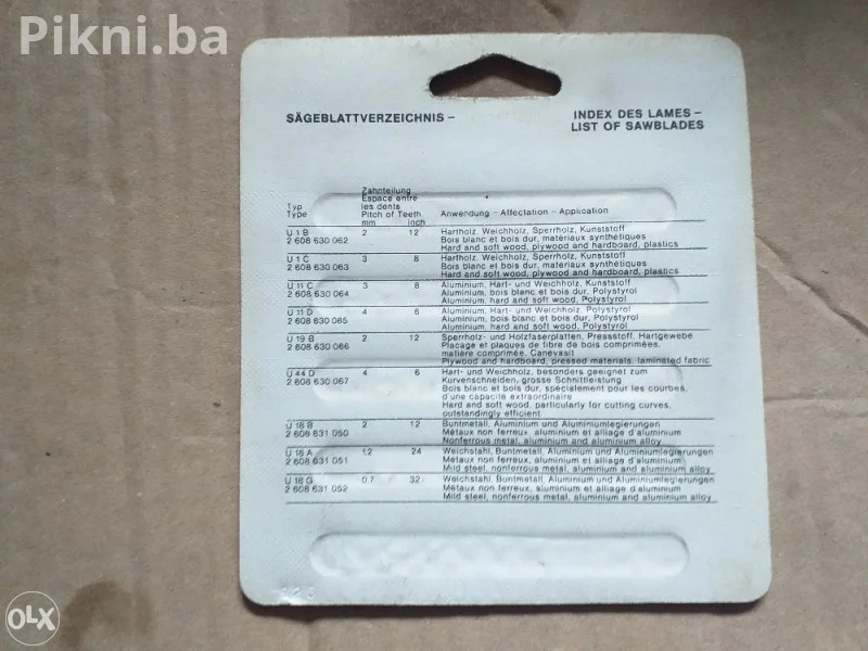 NOVO! LESTO U 18 A 5 kom Listovi za ubodnu pilu - METAL/ALUMINIJU