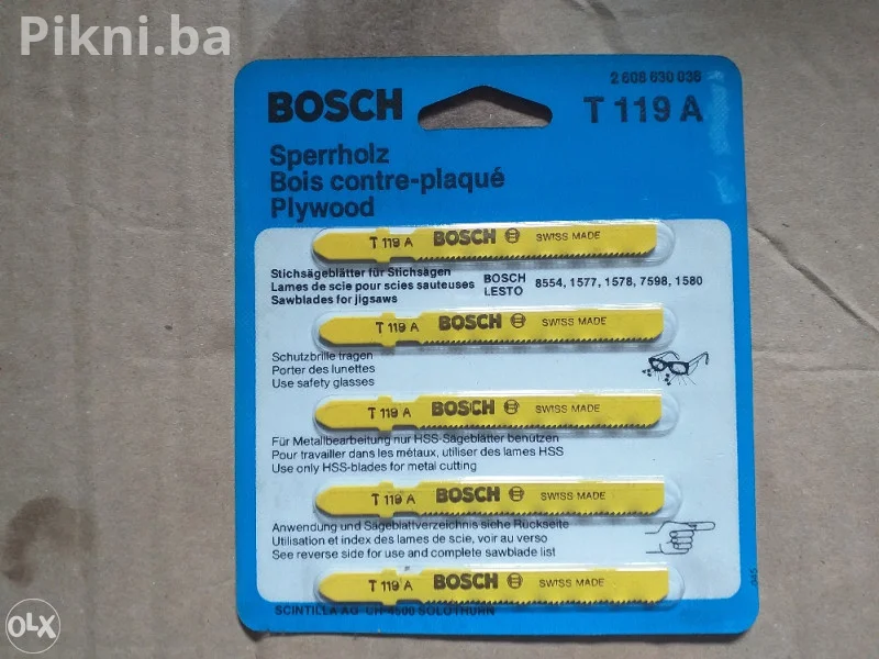 BRZA PRODAJA! NOVE BOSCH T 119 A listovi za ubodnu pilu Šperploča